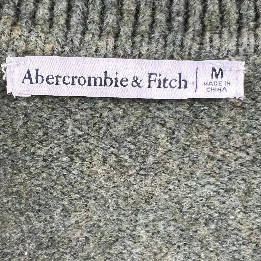 Abercrombie Fitch Womens Knit Tunic Sweater Dress M Olive Preppy Cozy Minimalist